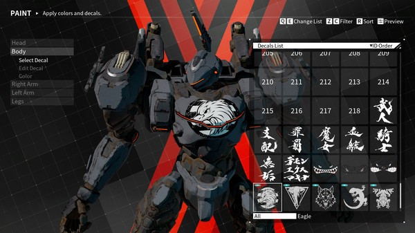 Игра DAEMON X MACHINA - Arsenal Decals Bundle, скриншот