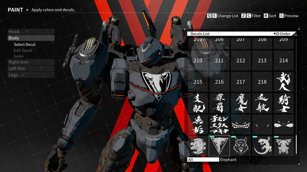 Игра DAEMON X MACHINA - Arsenal Decals Bundle, скриншот