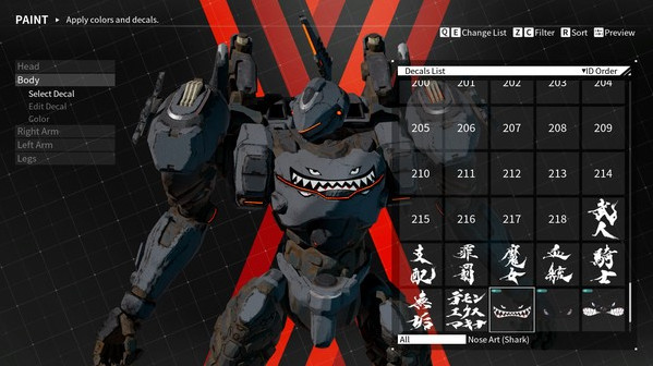 Игра DAEMON X MACHINA - Arsenal Decals Bundle, скриншот
