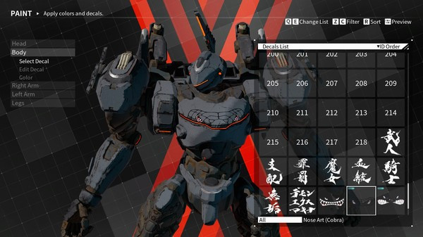 Игра DAEMON X MACHINA - Arsenal Decals Bundle, скриншот