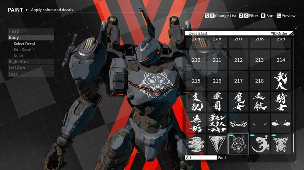Игра DAEMON X MACHINA - Arsenal Decals Bundle, скриншот