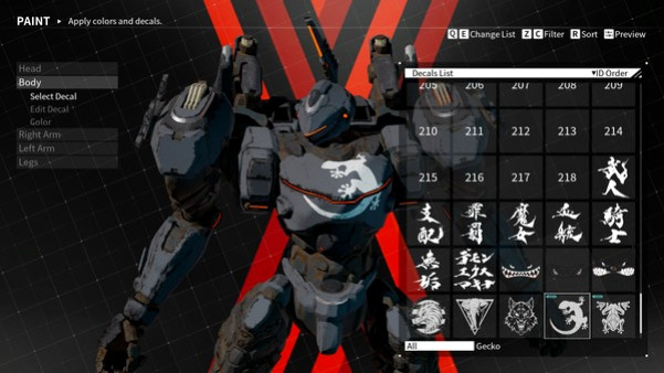 Игра DAEMON X MACHINA - Arsenal Decals Bundle, скриншот