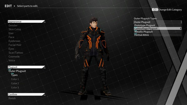 Игра DAEMON X MACHINA - Outer Suit - "Camouflage Plugsuit", скриншот