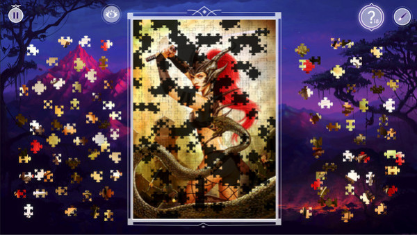 Игра Dark Fantasy 2: Jigsaw Puzzle, скриншот