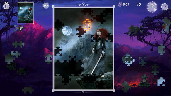 Игра Dark Fantasy 2: Jigsaw Puzzle, скриншот