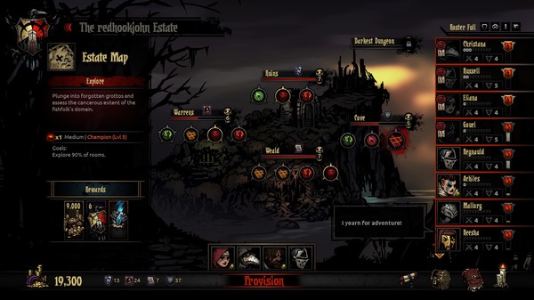 Игра Darkest Dungeon, скриншот