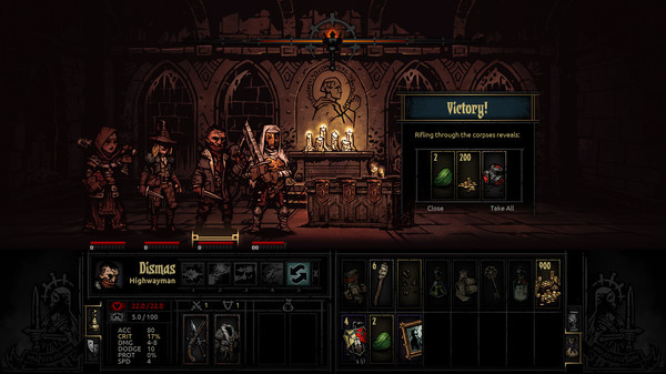 Игра Darkest Dungeon, скриншот