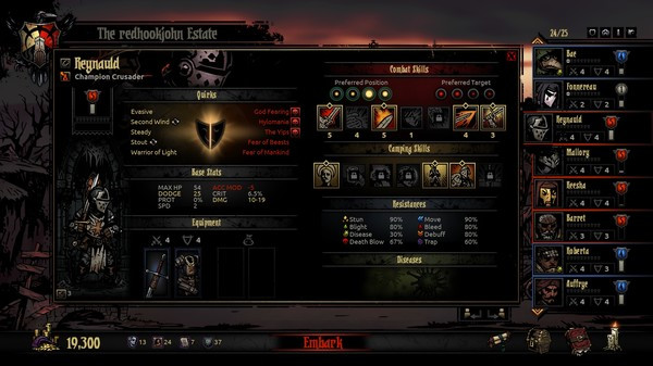 Игра Darkest Dungeon, скриншот