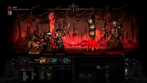 Игра Darkest Dungeon: The Crimson Court, скриншот