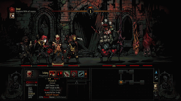 Игра Darkest Dungeon: The Crimson Court, скриншот