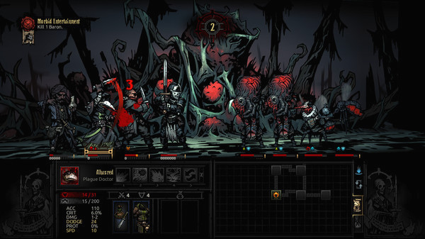Игра Darkest Dungeon: The Crimson Court, скриншот