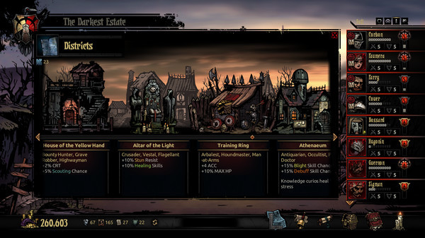 Игра Darkest Dungeon: The Crimson Court, скриншот