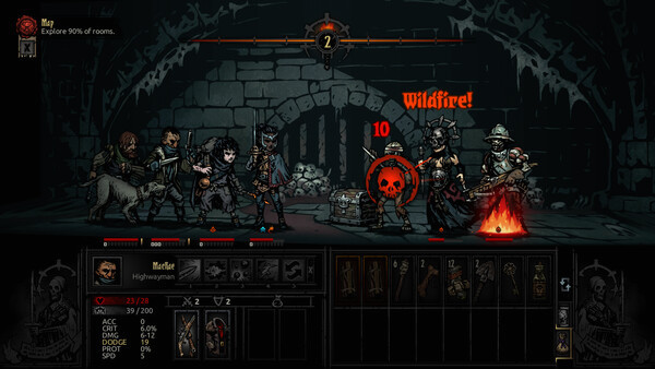 Игра Darkest Dungeon: The Fire's Edge, скриншот