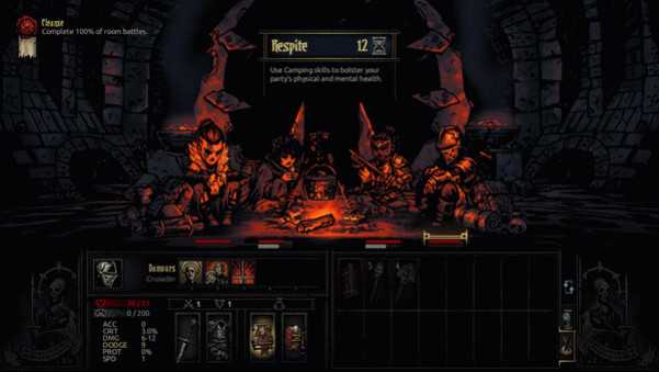 Игра Darkest Dungeon: The Fire's Edge, скриншот