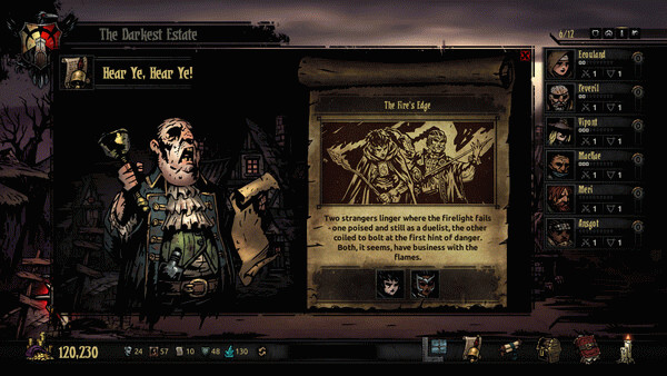 Игра Darkest Dungeon: The Fire's Edge, скриншот