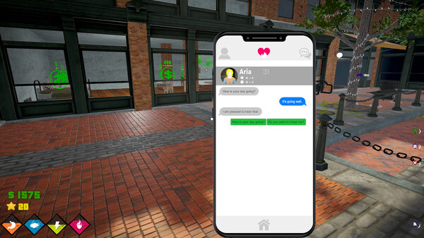Игра Dating Simulator, скриншот