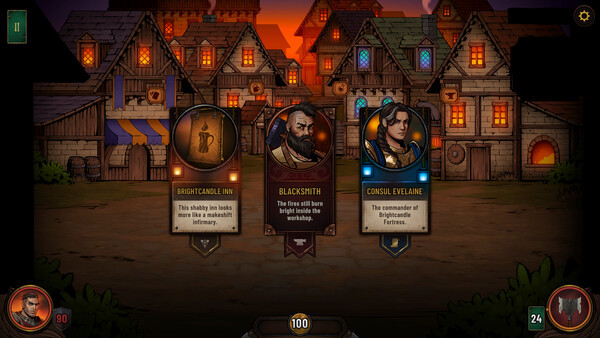 Игра Dawncaster | The RPG Cardventure, скриншот