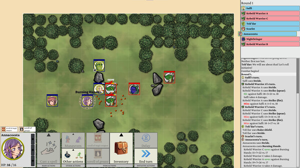 Игра Dawnsbury Days, скриншот