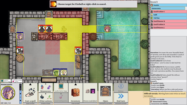 Игра Dawnsbury Days - The Profane Barrier, скриншот