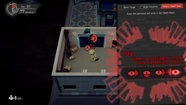 Игра DEATH NOTE Killer Within, скриншот