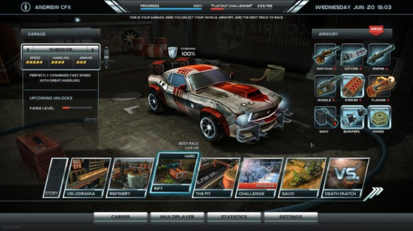 Игра Death Rally, скриншот
