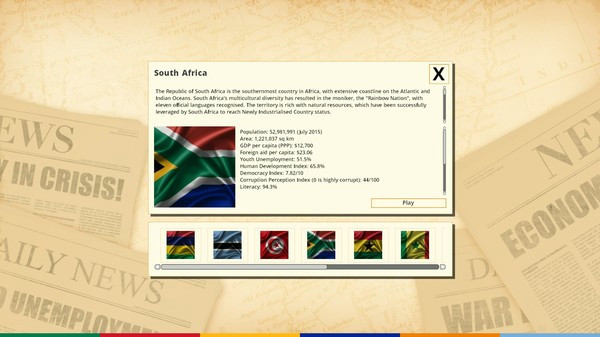 Игра Democracy 3 Africa, скриншот