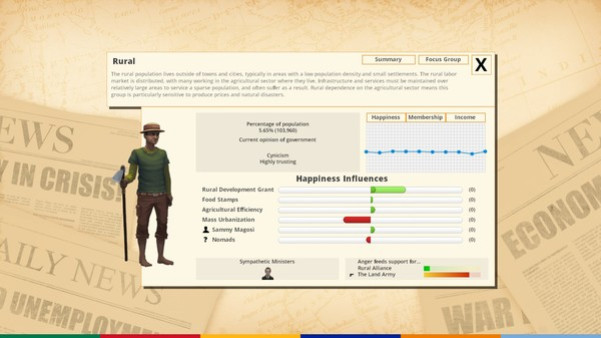 Игра Democracy 3 Africa, скриншот