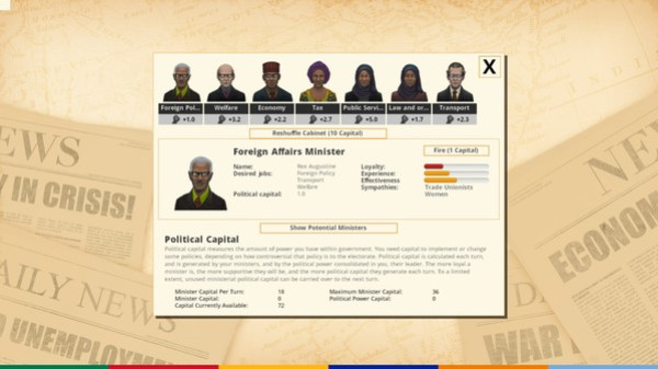 Игра Democracy 3 Africa, скриншот