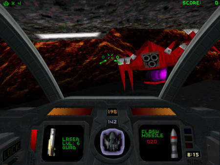 Игра Descent 2, скриншот