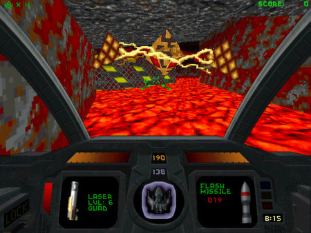 Игра Descent 2, скриншот
