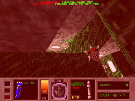 Игра Descent 2, скриншот