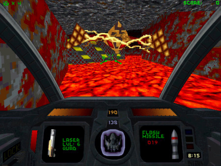 Игра Descent 2, скриншот