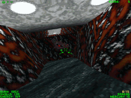 Игра Descent 2, скриншот