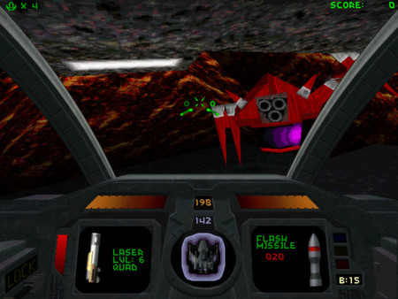Игра Descent 2, скриншот