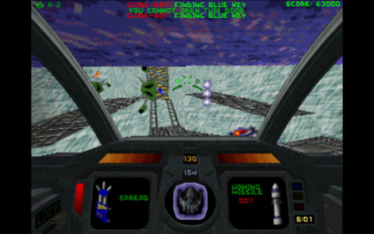 Игра Descent 2, скриншот