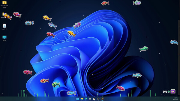 Игра Desktop Fishes, скриншот