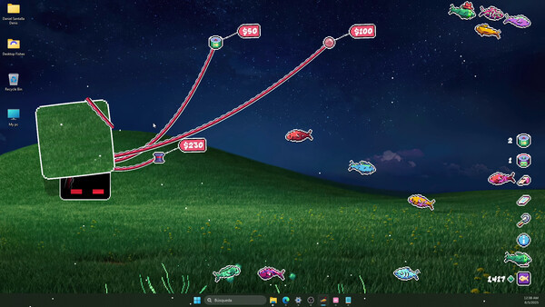 Игра Desktop Fishes, скриншот