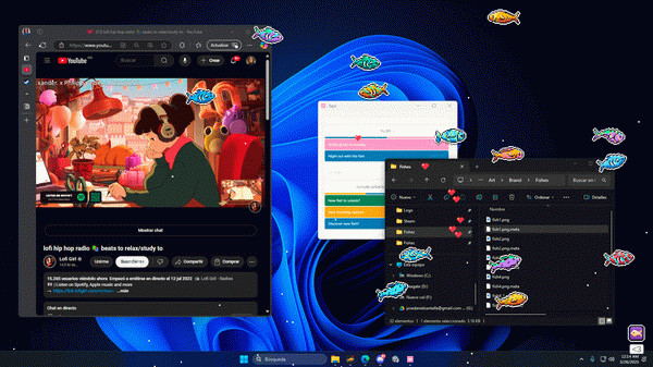 Игра Desktop Fishes, скриншот
