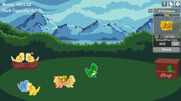 Игра Dino Park, скриншот