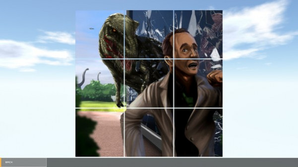 Игра Dinosaur Hunt Puzzle, скриншот