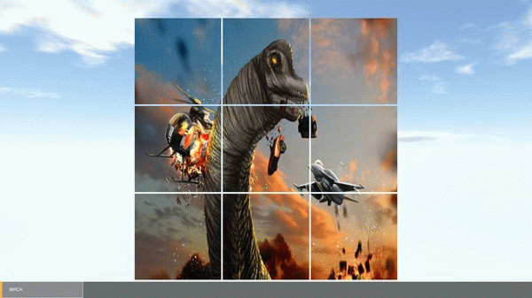Игра Dinosaur Hunt Puzzle, скриншот