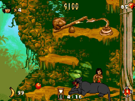 Игра Disney's The Jungle Book, скриншот