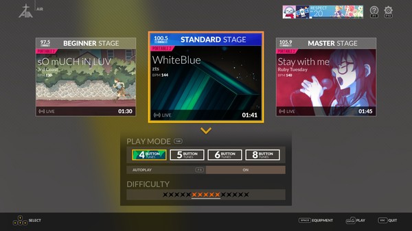 Игра DJMAX RESPECT V, скриншот