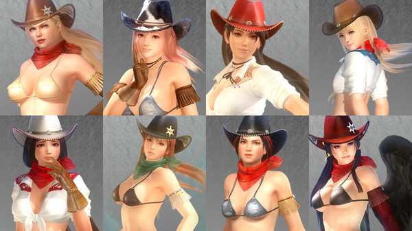Игра DOA5LR Rodeo Time Costume Set, скриншот