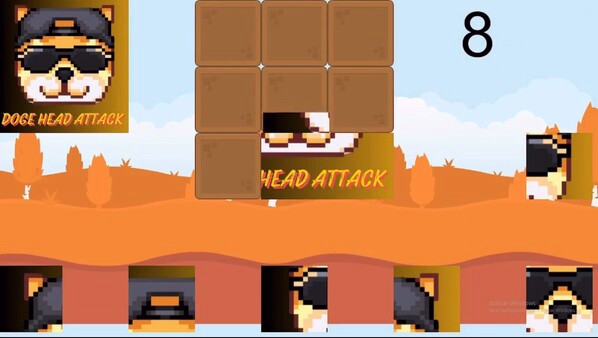 Игра Doge Head Attack, скриншот