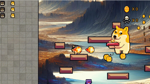 Игра Doge Head Attack, скриншот