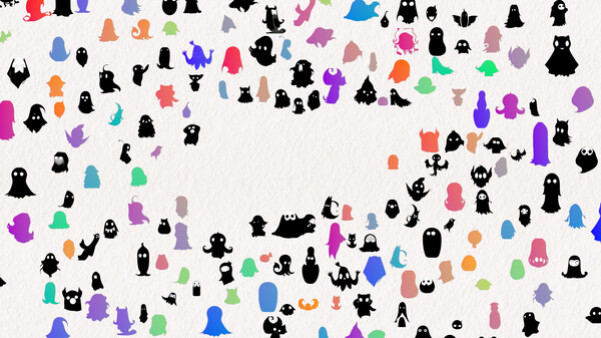 Игра Doodle Harmony Ghosts, скриншот