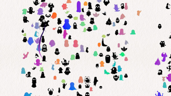 Игра Doodle Harmony Ghosts, скриншот