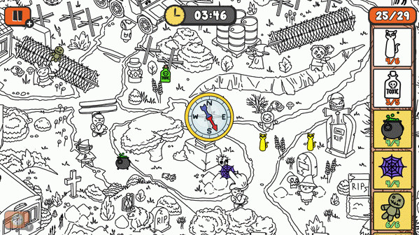 Игра Doodle Hunt: Halloween Rush, скриншот
