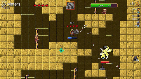 Игра Downcave, скриншот